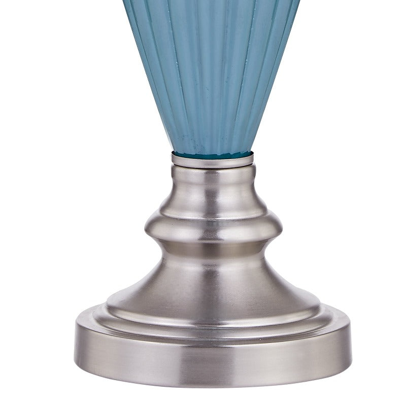 Maxax 25in Glass Blue Table Lamp Set of 2