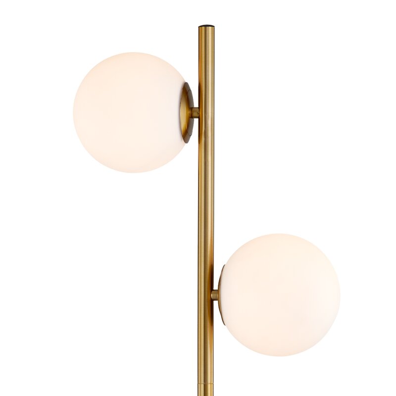 Maxax 65in Tray 2 Light Gold Table Floor Lamp 