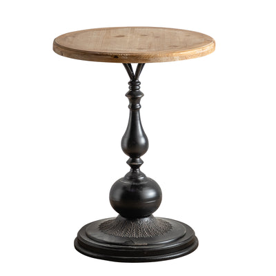 Maxax 25.59'' Tall Solid Wood Pedestal End Table #25002