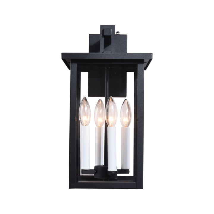 Maxax 16.7 Inch H Outdoor Wall Lantern with Dusk to Dawn #2530-4WL