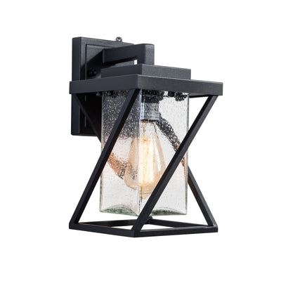 Maxax Black 12.2in H Outdoor Wall Lantern with Dusk to Dawn (Set of 2) #2423/1W-2PK