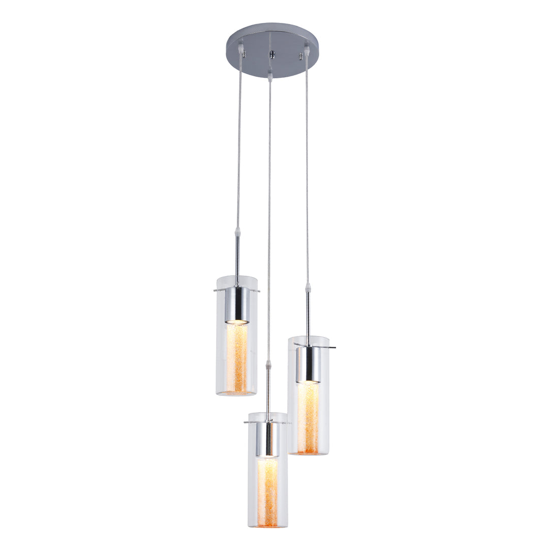 Maxax 3 - Light Cluster Cone Pendant With Wrought Iron Accents #MX19139