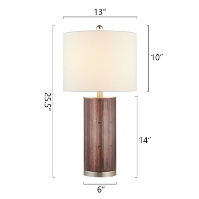 Maxax 25.5in Brown Table Lamp Set (Set of 2) #T95-WG
