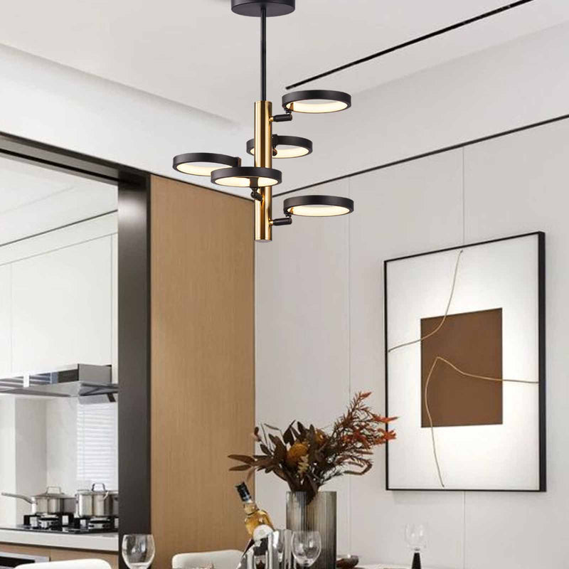 Maxax Hec 5 - Light Dimmable LED Modern Linear Chandelier 